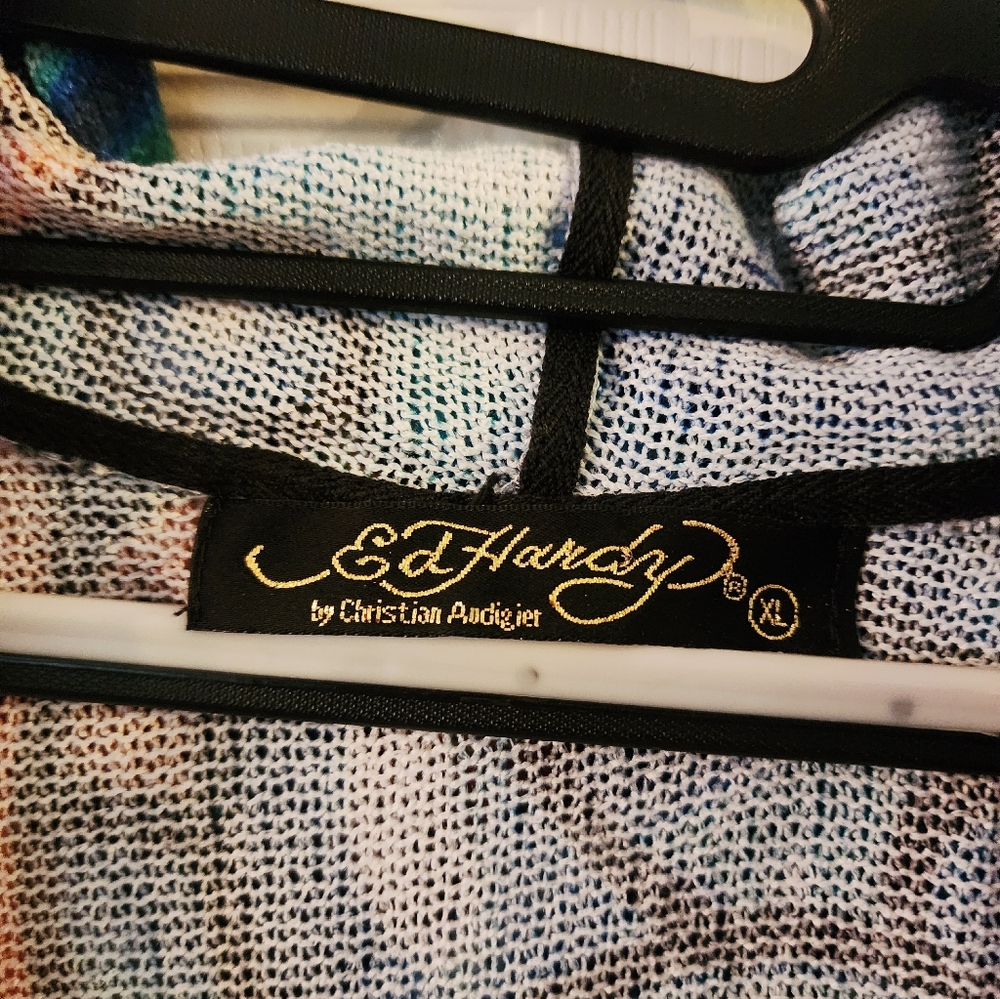 Ed Hardy Graphic Sweater Hoodie Size XL - Picture 6 of 8